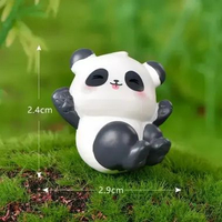 Miniatur Resin Topper Kue Motif Panda Untuk Dekorasi Hiasan Aquarium Bambu Hijau Dekorasi Bonsai V2