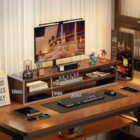 家用臺式電腦顯示器增高架帶USB 擴展塢手機充電筆記本螢幕支撐架