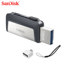100%SanDisk USB 128GB SDDDC2 Extreme high speed Type-C USB3.1 Dual OTG USB Flash Drive 64GB Pen Drives 256GB 150M/S PenDrives