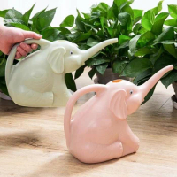 Cute Elephant Shape Watering Pot Plastic Can Plant Outdoor Irrigation Accessories Gardening Tools and Equipment Home Garden