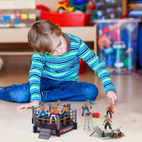 Miniature Wrestling Toys for Kids Action Figures Elite Wrestlers Warriors Toys