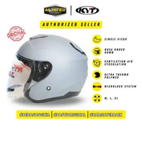 HELM KYT KYOTO SOLID HALF FACE SINGLE VISOR XL BLACK GLOSSY