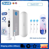 Oral-B iO7 Smart Electric Toothbrush with 5 Cleaning Modes Magnetic Technology App Connected Handle with Brush Head Travel Case