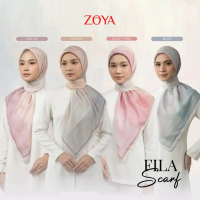 ZOYA FILA SCARF SEGI EMPAT MOTIF SEGI EMPAT PRINTING