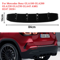 For Mercedes Benz GLA180 GLA200 GLA220 GLA250 GLA45 AMG H247 2020+ Rear Bumper Lip Body Kit Spoiler Splitter Diffuser Lip Cover