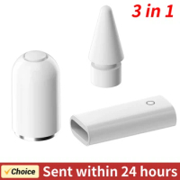 3PCS/Set Charging Adapter Magnetic Pencil Cap Stylus Replacement Built-in Smart Chip Lightweight for Apple Pencil 1 Accessories