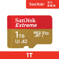 SanDisk Extreme microSDXC UHS-I(V30)(A2) 1TB 記憶卡(公司貨)