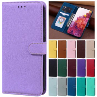 Candy Color PU Leather Flip Stand Phone Case For Samsung Galaxy S6 S7 Edge S8 S9 S10 S20 Plus Ultra S 20 FE S10E Wallet Cover