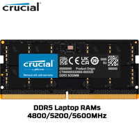 Crucial RAM 16GB 24GB 32GB 48GB DDR5 5600MHz 5200MHz 4800MHz Laptop Memory 16G 24G 32G 48G SODIMM Or