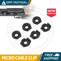 Tactical M-LOK Keymod Rail Metal Wire Mi-cro Cable Clip 6pcs for PEQ DBAL-A2 M300 M600 Flashlight Switch Tail Fixed