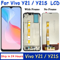 Original 6.51"10-Point For VIVO Y21S V2110 LCD Display Screen+Touch Panel Digitizer For VIVO Y21 V2111 LCD With Frame Assembly