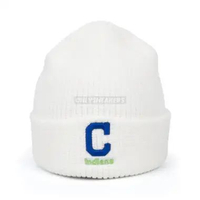 MLB NEW JELLY BEANIE CLEVELAND INDIAN BROKEN WHITE (100% AUTHENTIC)