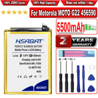 HSABAT 5500mAh NH50 Battery for Motorola MOTO G22 456590