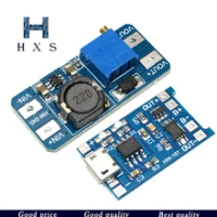 Micro USB 5V 1A 18650 TP4056 Lithium Battery Charger Modul Pengisian Papan dengan Perlindungan + MT3608 2A DC-DC Langkah up Converter