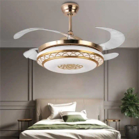 SALE Kipas Angin Gantung 48 inchi 42 inchi GOLD Lampu LED Tri Color with Remote Control Putaran Maju
