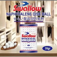 Kamper SWALLOW [1 BUNGKUS Isi 35g] - Kapur Barus Putih / Warna Napthalene Disk Ball Murah Ecer Grosi