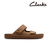 【Clarks】男鞋 Litton Strap 兩片式魔鬼氈設計拖鞋 涼鞋(CLM76578S)