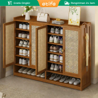 Etife Lemari Sepatu / Rak Sepatu / Lemari Sepatu Tertutup / Lemari Sepatu Kayu Minimalis / Lemari S