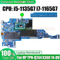 For HP TPN-Q244 X360 14-DV Laptop Mainboard DA0G7GMB8G0 M16646-601 M16647-601 i5-1135G7 i7-1165G7 Notebook Motherboard