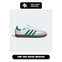 Sepatu Sneakers Unisex Adidas Samba OG Cloud White / Green (IG1024) Original 36