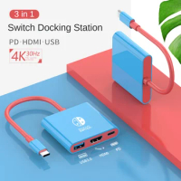 Typec to HDMI Adapter 3in1 USB C Hub Type C Docking Station Nintendo Switch OLED Dock TV 4K USB3.0 PD Charging Video Converter