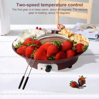 Electric Fondue Pot Set Removable Serving Tray and 2 Roasting Forks Cheese Fondue Maker Electric Fondue Maker Housewarming Gift