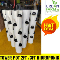 Tower Pot Hidroponik Paip Vertical Pot 2 feet 10 Pot Hydroponic Tower