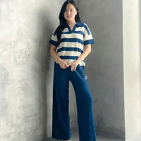 Shenelin Baju Set Wanita Jolie One Set - Baju One Set Setelan Wanita Knit Jumbo Celana Baju Nyaman A