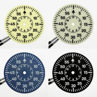 29MM Diver Pilot Watch Dial Full C3 Green Luminous Watch Faces For Seiko NH35 NH36 NH38 NH39 ETA2824 2836 Miyota 8215 Movement