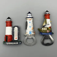 Argentina Ushuaia Denmark Vejers strand Wine Bottle Opener &amp; Thermometer Fridge Magnet Tourist Souvenirs Magnetic Travel Gifts