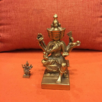 泰國銅制品四面佛擺件 裝飾品平安招財銅像會所餐廳開業禮品收藏1入