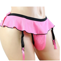 แฟชั่นใหม่ชาย Sissy Lace Edge T กางเกงผู้ชายเซ็กซี่ T-Back s ชุดชั้นในเกย์ชายตลก G String Jockstrap 