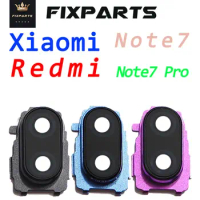 Camera Frame For Xiaomi Redmi Note 7 Pro Rear Camera Glass Lens For Redmi Note 7 Back Camera Frame+Lens Note7 Replacement Parts
