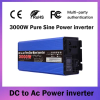 Pure Sine Wave Inverter DC 12v To AC 220V 2000W 3000W Voltage Overload Protection Transformer Power Converter Solar Inverter