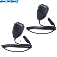 2PCS BAOFENG UV-9R Waterproof Speaker Mic Microphone for BaoFeng UV-XR UV-9R Plus GT-3WP UV-5S Waterproof Walkie Talkie CB Radio