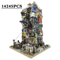 City Building MOC-14245 Doomsday Wasteland Building Town Difficult Building Block Toys Adult DIY Birthday Gift Christmas DiyGift