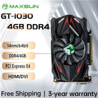 MAXSUN Gaming Graphic Cards GT 1030 Transformers 4GB DDR4 Nvidia GPU Desktop Video Card DVI Computer components Full New