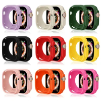 Soft Silicone Candy Case For Apple Watch Ultra 49mm Sport Screen Cover Bumper Protector Shell For IWatch Series 49mm Accessories