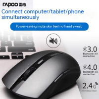 Rapoo New 7200m Mute Bluetooth Wireless Mouse Medium Mute Business Office Computer Mouse To Send Christmas Gifts To Friends