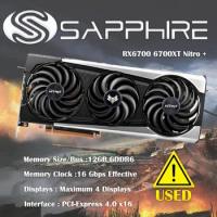 Sapphire RX 6700 XT RX6700 6700XT Nitro + Video Card GPU AMD Radeon RX6700XT 12GB OC Graphics Cards Computer Game PC