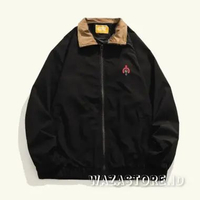 MND Jaket Winbreaker Vintage Retro Unisex Pria dan Wanita Hitam XL