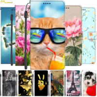 Leather Cases For Sony Xperia 5 IV Luxury Wallet Flip Cats Cover For Sony Xperia 5 III II Case 5IV 5III 5II Phone Bags Printed