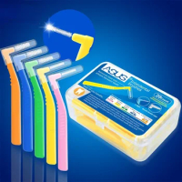 Interdental Brush Curved Interdental Brush Cleaning Tooth Socket Toothbrush Correction Tooth Cleaning Brush 20 PCs