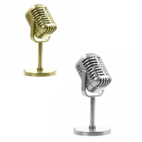 Classic Retro Dynamic Vocal Microphone Vintage Mic Universal Stand For Live Performance Karaoke Studio Recording Durable
