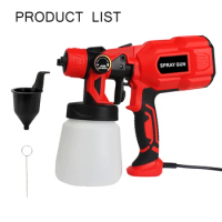VALIANTOIN Spray Gun, 220V High Power Home Electric Paint Sprayer, 3 Nozzle Easy Spraying and Clean Perfect for Beginner