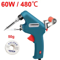 60W/80W Electronic Welding Torch Kit Internal Heat Helping Hand Soldering Iron Set Automatic Tin Feeding Machine Repair Tools