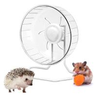Hamster Running Rotating Car Hamster Mute Wheel Toy Clear Rotatory Jogging Wheel Small Pet Sports Exercise Cage 24cm In Diameter
