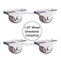 Brand New 4PCS 1.25'' Directional Wheels Castors Rubber Super Mute Furniture Casters Runners for Platform Trolley Chair