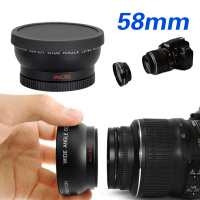 58มม. 0.45X Super Macro มุมกว้าง Fisheye Macro เลนส์ถ่ายภาพสำหรับ Canon NIKON PENTAX DSLR DV SLR กล้อง58มม. เลนส์