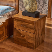 實木床頭柜香樟木床頭柜臥室床邊柜現代中式儲物柜整裝收納小柜子
